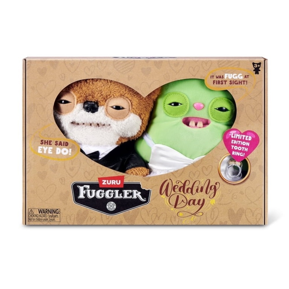 Fuggler nwt Wedding Funny Ugly 9 inch 2-Pack Monster Soft Stuffed Plush